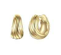 Rafaela Donata Damen Creolen aus 925/- Sterling Silber gelbvergoldet 14 Karat