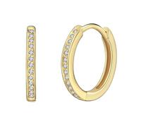 Rafaela Donata Damen Creolen aus 925/- Sterling Silber gelbvergoldet