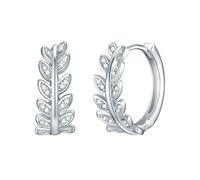 Klappcreolen Sterling Silber Zirkonia weiß