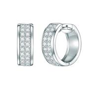 Creolen Sterling Silber Zirkonia weiß