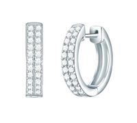 Creolen Sterling Silber Zirkonia weiß