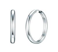 Rafaela Donata Damen Silber-Creolen silber, Größe One Size, 3599124 Silber One Size