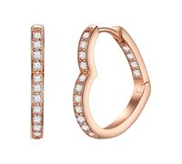 Rafaela Donata - Creolen Herz Sterling Silber Zirkonia in Silber Damen