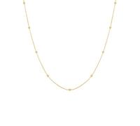 Rafaela Donata Damen Halskette aus 925/- Sterling Silber gelbvergoldet 14 Karat - Ankerkette mit Kugeln Silberkette Gold