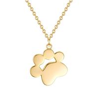 Rafaela Donata Damen Kette aus 925/- Sterling Silber gelbvergoldet 14 Karat Pfote Silberhalskette