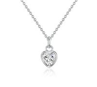 Rafaela Donata Damen-Kette Herz Sterling Silber Zirkonia weiß in verschiedenen Längen - Herzkette Silberhalskette Halskette Silber mit Anhänger