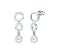 Rafaela Donata Perlen-Ohrhänger Damen silber, ONE SIZE