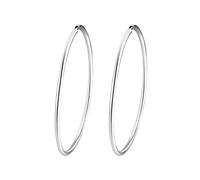 Rafaela Donata Damen Ohrringe 925/- Sterling Silber | rhodiniert, Creolen