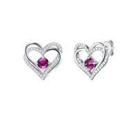 Ohrstecker Sterling Silber verziert mit Kristallen von Swarovski® amethyst Zirkonia weiß
