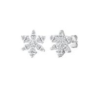 Rafaela Donata Damen Ohrstecker 925/- Sterling Silber rhodiniert mit Zirkonia weiß Blume