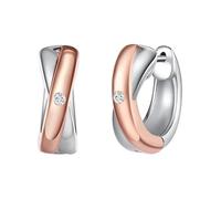 Rafaela Donata - Creolen Sterling Silber Diamant silber/roségold Damen