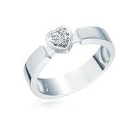 Rafaela Donata Ring Herz Sterling Silber Zirkonia, silber silber