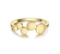 Silberring RAFAELA DONATA "RD5023" Gr. 60, gold (gelbgold), Fingerringe, Damen, 60, Silber 925 (Sterlingsilber), 1,5mm, Silberring (71861420-60) gelbgold