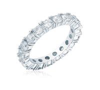 Rafaela Donata Damen Silberring aus 925/- Sterling Silber mit Zirkonia weiß - Memoirering Bandring zeitloser Damenrring