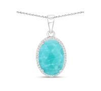 Rafaela Donata Kette Sterling Silber Chalcedon (gefärbt) in Blue Damen