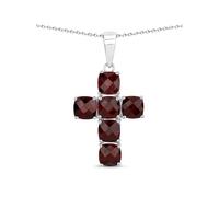 Rafaela Donata Kette Kreuz Sterling Silber Amethyst in Red Damen