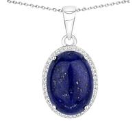 Rafaela Donata Kette Sterling Silber Chalcedon (gefärbt) in dark Blue Damen