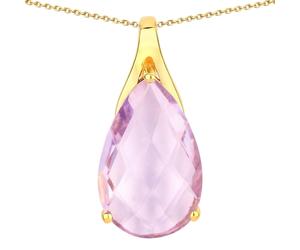 Rafaela Donata Kette Sterling Silber Rauchquarz in Gelbgold Purple Damen