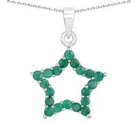 Rafaela Donata Kette Stern Sterling Silber Saphir in Green Damen