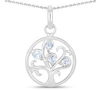 Rafaela Donata Kette Tree of Life Sterling Silber Granat in Blautopas Damen