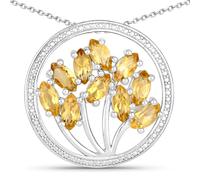 Rafaela Donata Kette Tree of Life Sterling Silber Granat in Citrin Damen