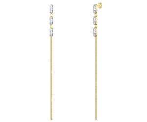 Rafaela Donata Ohrhänger aus Sterling Silber in Gelbgold mit Zirkonia 117,2 mm Damen