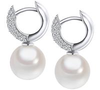 Rafaela Donata Ohrhänger Sterling Silber Zirkonia Muschelkernperle in 22,4 mm Damen