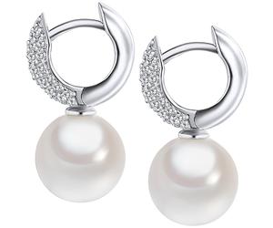 Rafaela Donata Ohrhänger Sterling Silber Zirkonia Muschelkernperle in 22,4 mm Damen