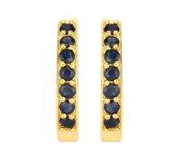 Rafaela Donata Ohrringe Sterling Silber Saphir in Gelbgold Black Damen
