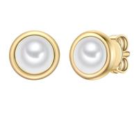 Rafaela Donata Ohrstecker aus Sterling Silber in gelbgold mit Muschelkernperle 8,0 mm Damen