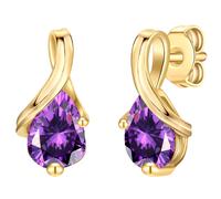 Rafaela Donata Ohrstecker aus Sterling Silber in Gelbgold mit Zirkonia 13,2 mm Damen