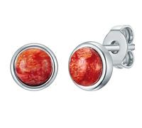 Rafaela Donata Ohrstecker aus Sterling Silber in mit Koralle 6,7 mm Damen