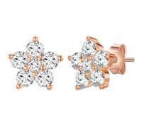Rafaela Donata Ohrstecker Blume Sterling Silber Zirkonia in Roségold 8,7 mm Damen