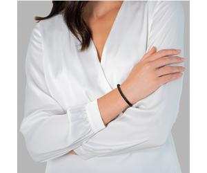 Rafaela Donata Ohrstecker Echtleder in Schwarz 20 cm Damen