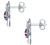 Rafaela Donata Ohrstecker Herz Sterling Silber verziert mit Kristallen von Swarovski® in 13,5 mm Damen