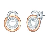Rafaela Donata Ohrstecker Sterling Silber Zirkonia in Silber/Roségold 10,2 mm Damen