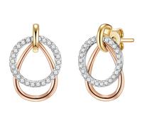 Rafaela Donata Damen Ohrhänger Sterling Silber rosévergoldet/rhodiniert Zirkonia weiß