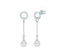 Rafaela Donata Perlen-Ohrhänger Damen silber, ONE SIZE