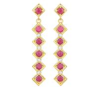 Rafaela Donata - Ohrringe Sterling Silber Smaragd in Gelbgold Damen