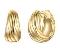 Rafaela Donata Ring Feder aus Sterling Silber in Gelbgold 12,6 mm Damen