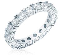 Rafaela Donata Damen Ring aus 925/- Sterling Silber mit Zirkonia Bandring Silberring