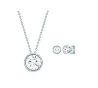 Rafaela Donata Damen Schmuckset Kette + Ohrstecker 925/- Sterling Silber verziert mit Kristallen