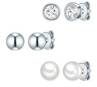 Rafaela Donata Schmuckset Sterling Silber verziert mit Kristallen von Swarovski® Süßwasser-Zuchtperle in 5,0 mm Damen