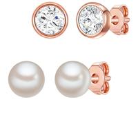 Rafaela Donata Schmuckset Sterling Silber verziert mit Kristallen von Swarovski® Süßwasser-Zuchtperle in 6,0 - 6,5 mm Damen