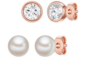Rafaela Donata Schmuckset Sterling Silber verziert mit Kristallen von Swarovski® Süßwasser-Zuchtperle in 6,0 - 6,5 mm Damen