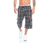 Raff&Taff Herren Bermuda in schönen Karo Farben .Schwarz,Weiß und in Antrhrazit bis XXXL (RT001-Sch-3XL)