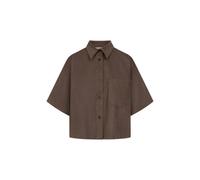 Raffaello Rossi - Zuri | Hemdbluse aus Kunstleder mit weichem Velourgriff braun - Gr. - 36