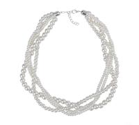 Raffinierte mehrschichtige Halskette mit Anhänger, kombiniert Perlen, Diamanten und Eleganz (05)