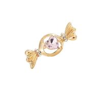 Raffinierte rosa Herz-Brosche für Frauen - Strass goldfarbene Anstecknadel für stilvolle Partys und den Alltag