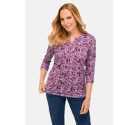 Raffiniertes Druckshirt mit 3/4-Arm lila 38